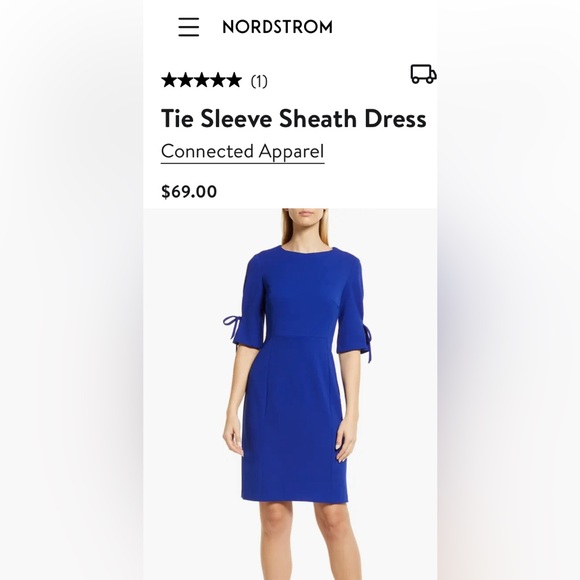 Connected Apparel Sheath Tie Dress - Picture 14 of 15